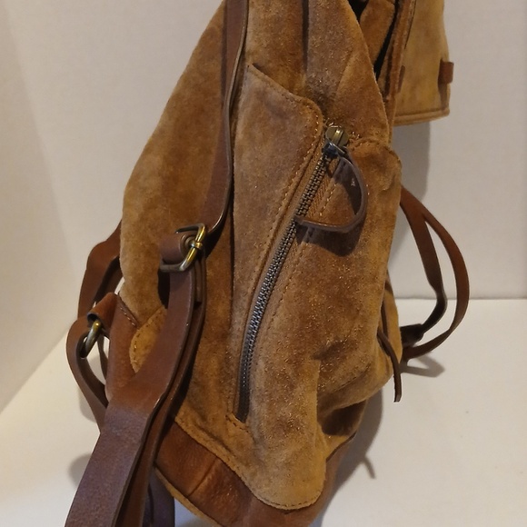 Scully Brown Suede Backpack